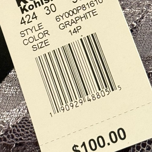 Elegant Lace Midi Dress in Graphite, with cap sleeves and fully lined. - Picture 3 of 6